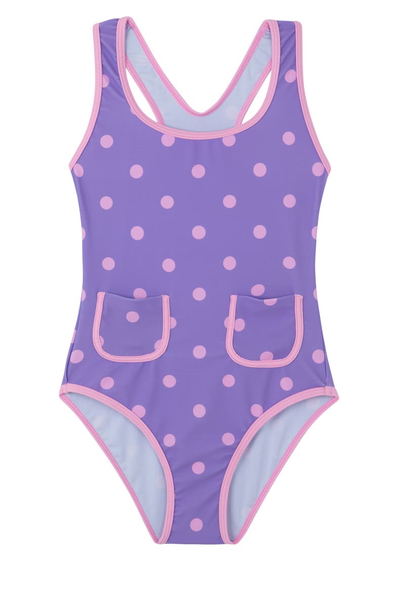 Dot Dot Dot Racerback One Piece, Main, color, Purple