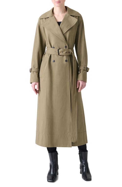 Akris Punto Double Breasted Cotton Gabardine Trench Coat