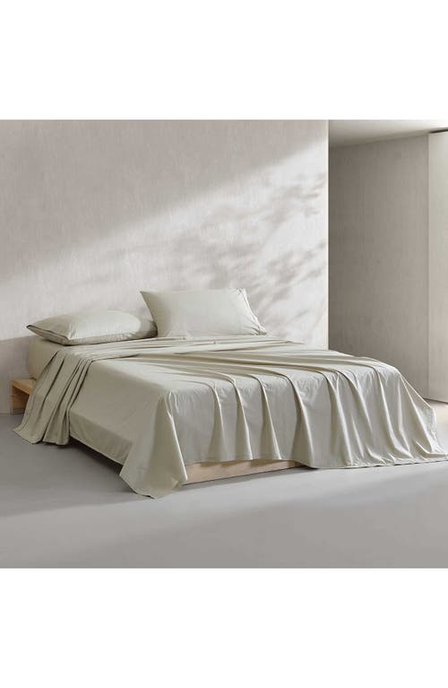 Calvin Klein 200 Thread Count Cotton Percale Twin Sheet Set In Absinthe Green