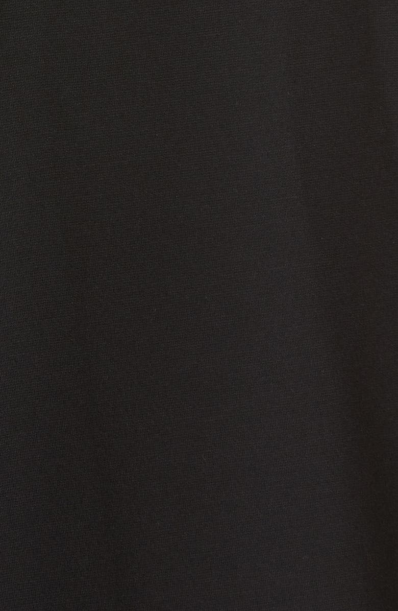 Akris punto Elements Long Sleeve Jersey Fit & Flare Dress, Alternate, color, Black