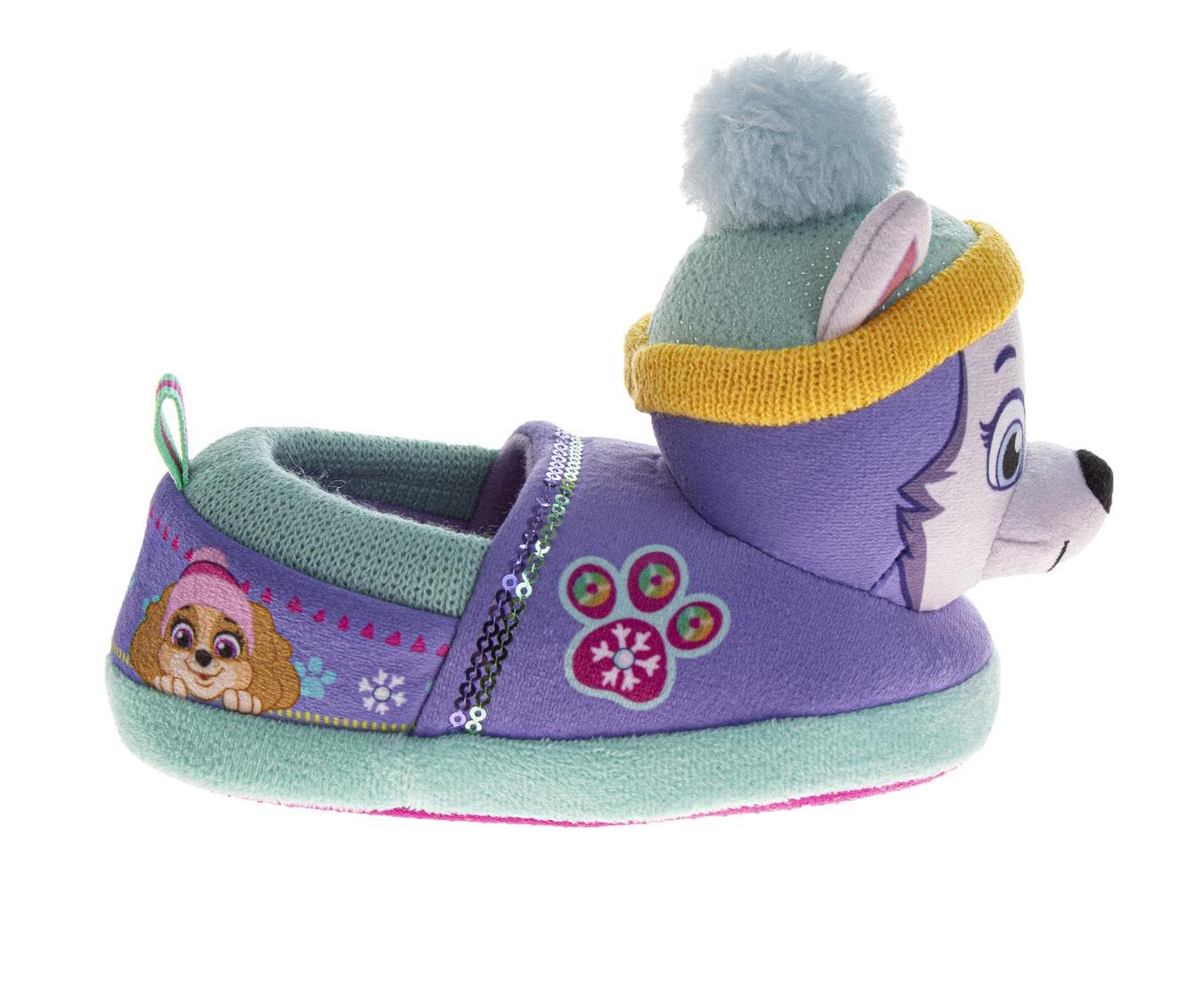 Nickelodeon Paw Patrol Slippers - Soft, Cozy, and Fun Footwear, Alternate, color, Purple/Multicolor