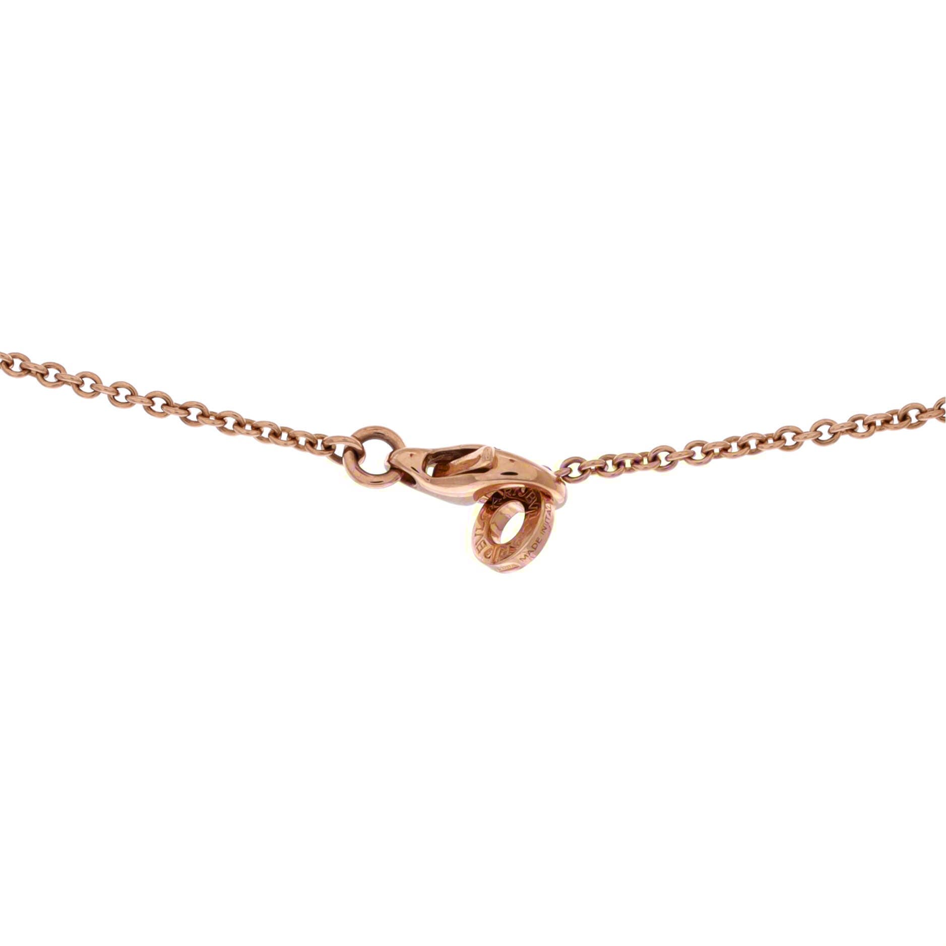 B.Zero1 Pendant Necklace 18K Rose Gold and Ceramic with Diamonds, Alternate, color, Metallic Gold