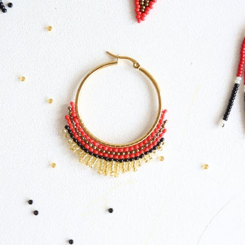 Fosterie Luna Duo Embera Earring In Multi