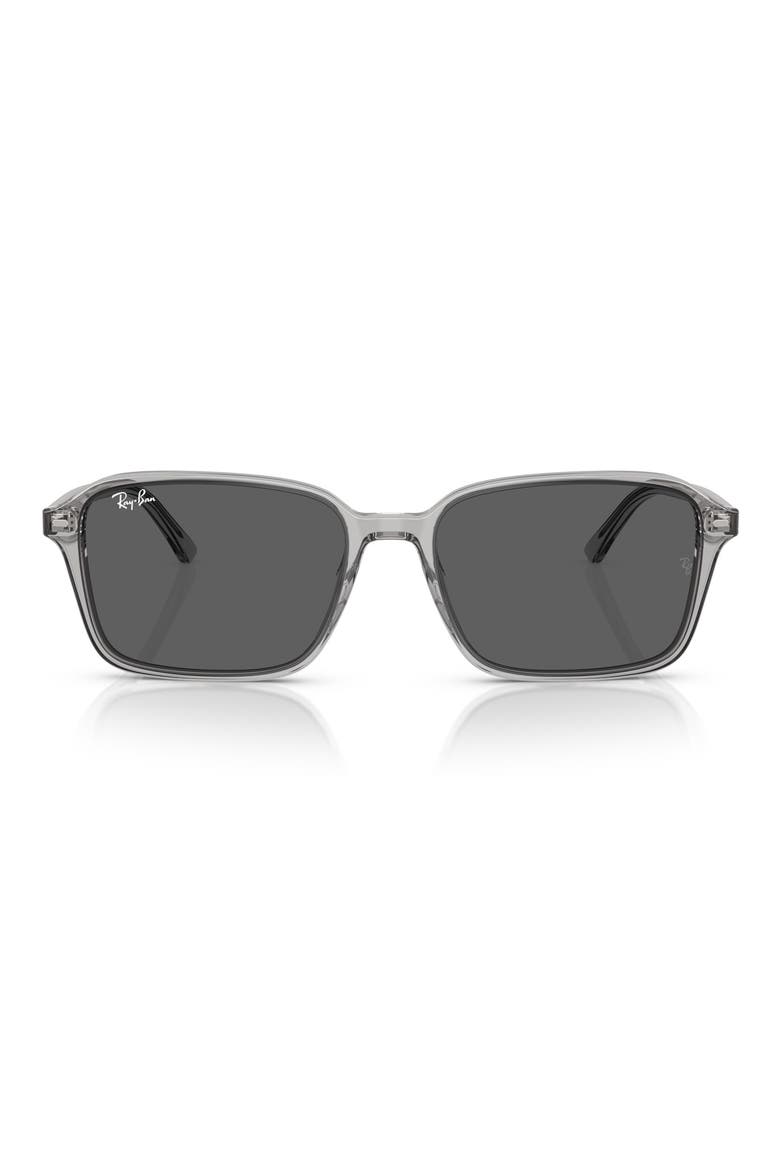 58mm Square Sunglasses, Main, color, TRANSPARENT GREY/ DARK GREY