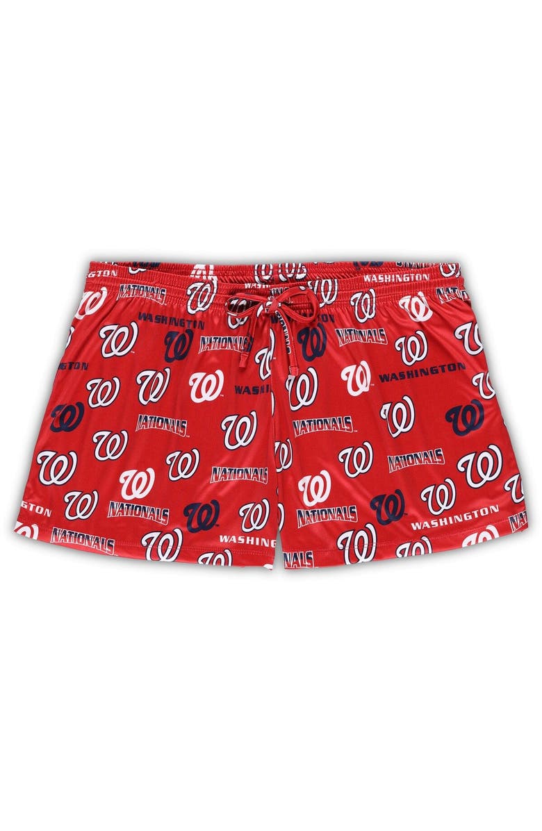 CONCEPTS SPORT Women's Concepts Sport White/Red Washington Nationals Plus Size Tank Top & Shorts Sleep Set, Alternate, color, White