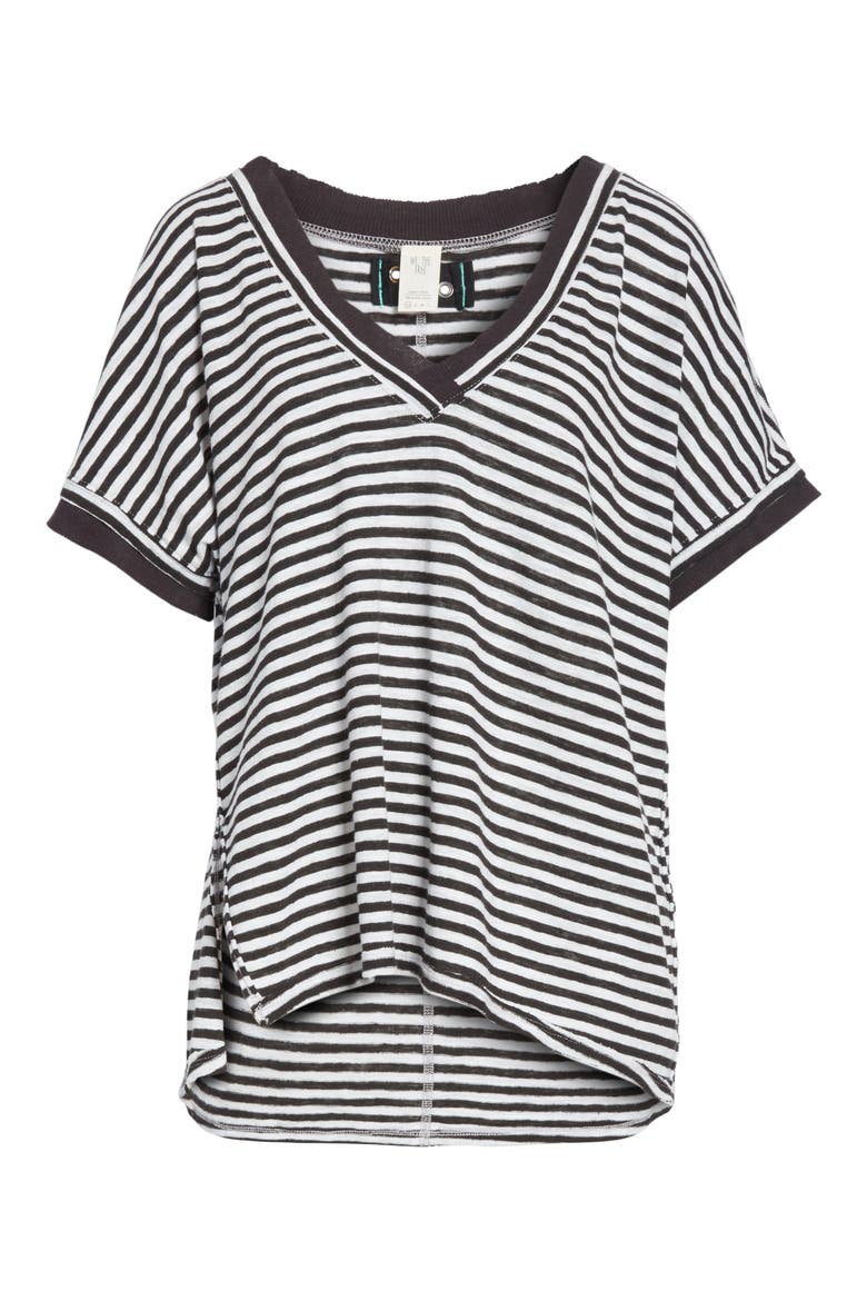 Take Me Stripe Tee, Alternate, color, BLACK COMBO