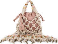 Kurt Geiger London Mini Macramé Rope Top Handle Bag