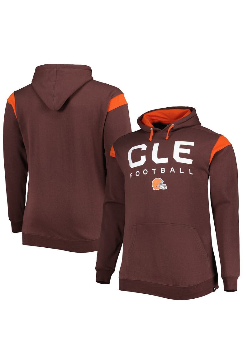 Men's Fanatics Branded Brown Cleveland Browns Big & Tall Call the Shots Pullover Hoodie, Main, color, Brown