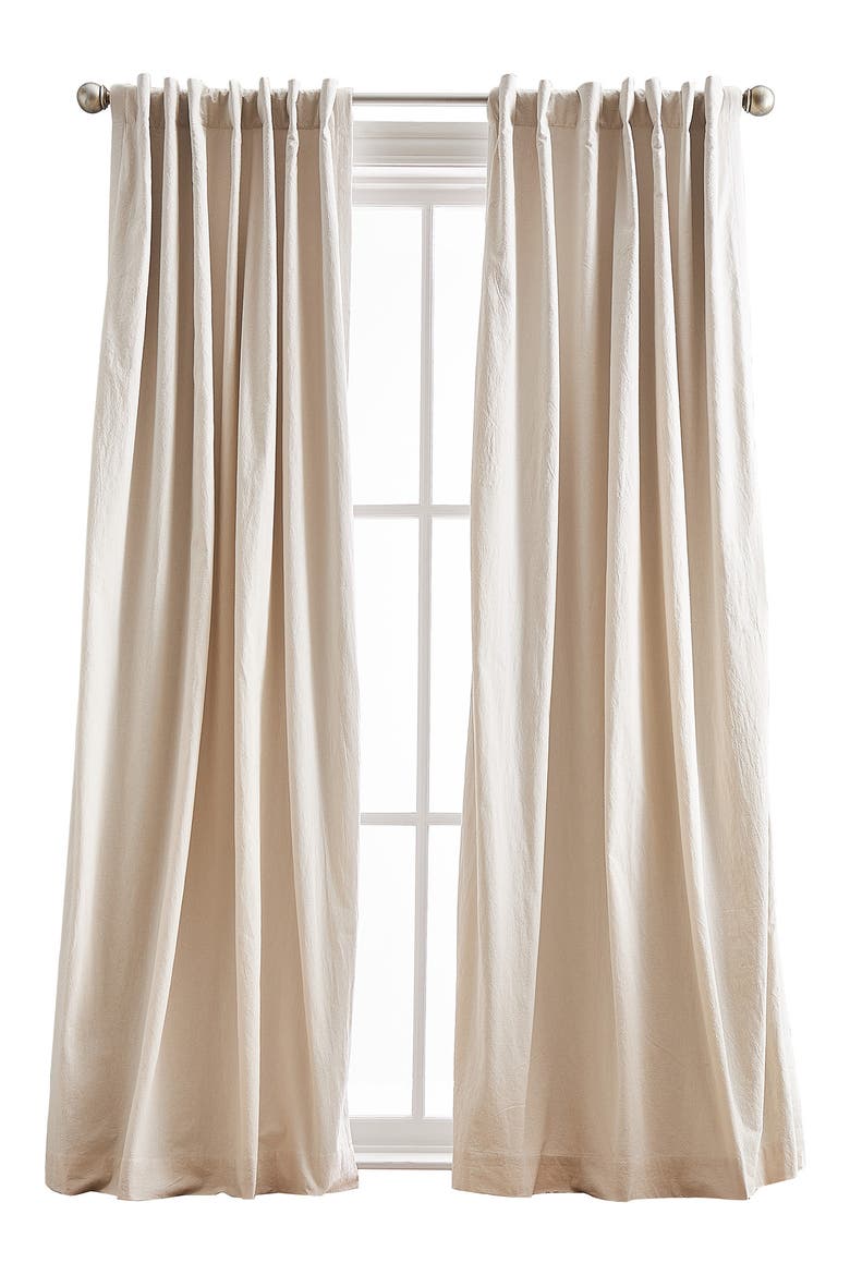 Sanctuary Set of 2 Lined Linen Curtain Panels, Main, color, LINEN