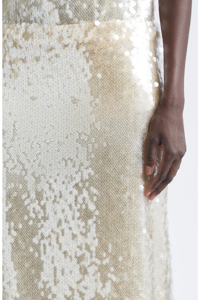 Linnie Sequin Skirt, Alternate, color, MACADAMIA
