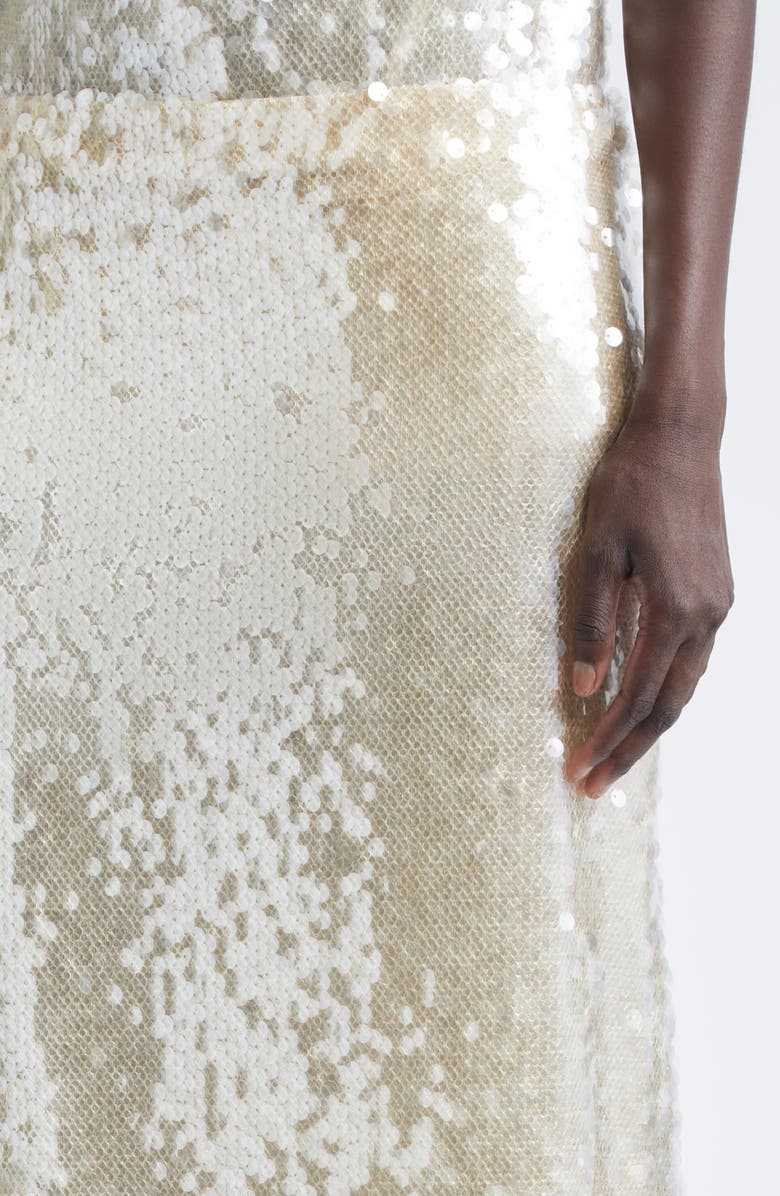 Altuzarra Linnie Sequin Skirt, Alternate, color, Macadamia
