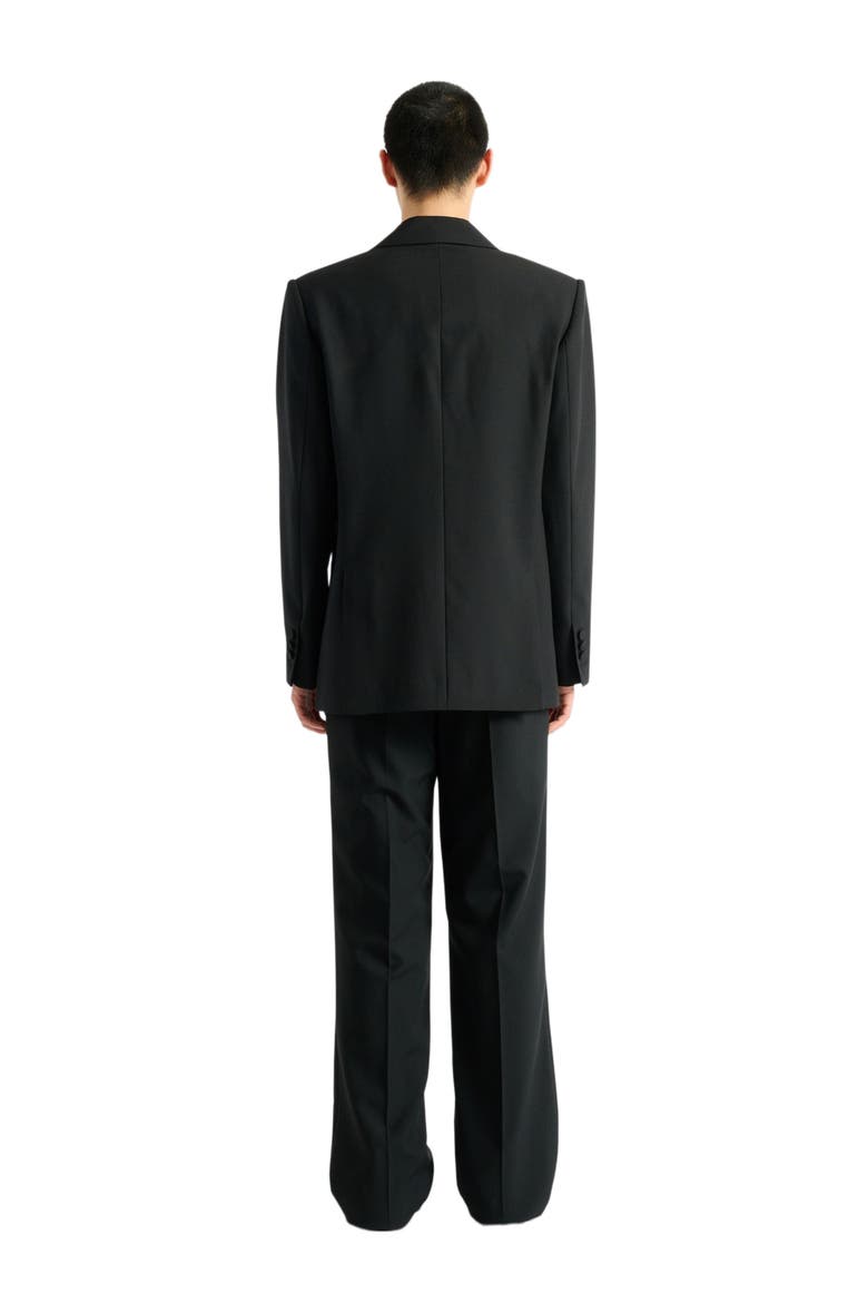 Wool blazer with "Sand Effect Amethyst" embroidery, Alternate, color, black
