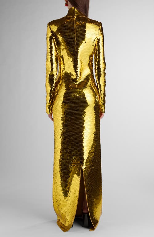 BOTTEGA VENETA BOTTEGA VENETA SEQUIN LONG SLEEVE KNIT GOWN