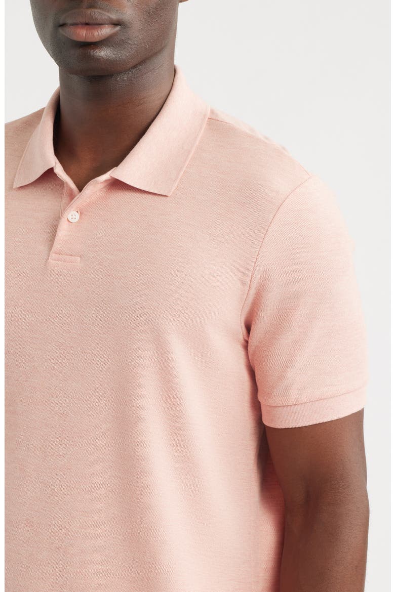 Pima Cotton Piqué Polo, Alternate, color, PINK TAN HEATHER