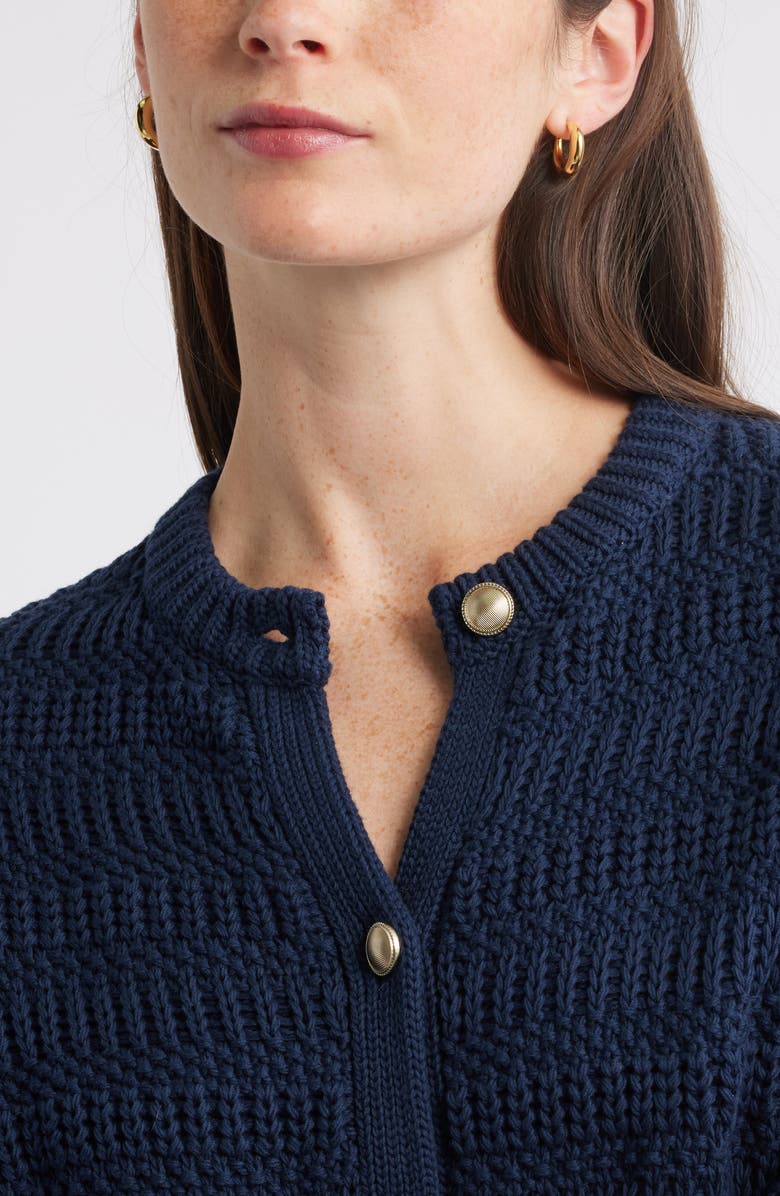 Caslon<sup>®</sup> Textured Sweater Jacket, Alternate, color, Navy Still