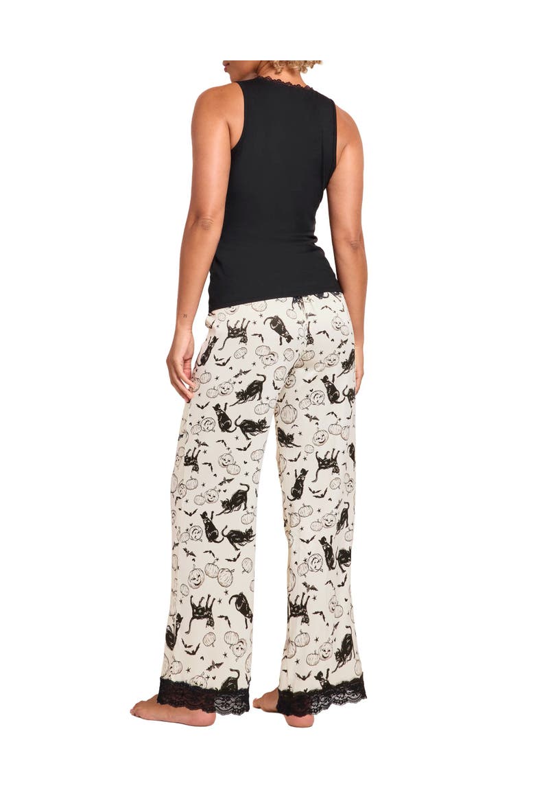 Laureen Tank Top & Pants Pajama Set, Alternate, color, Novelty white