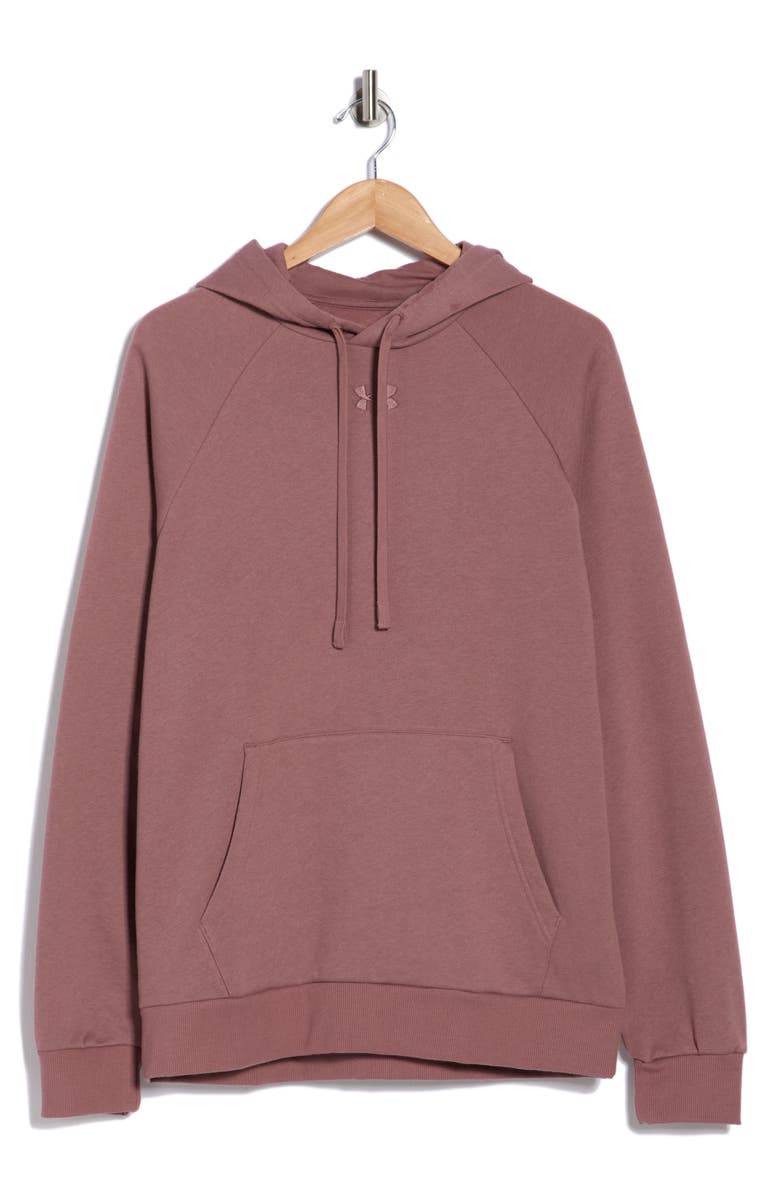 Under Armour Rival Fleece Hoodie, Alternate, color, Maroon Mist