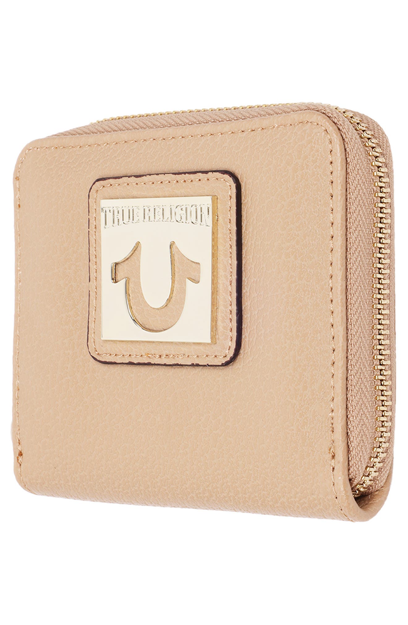 Horseshoe Plaque Mini Wallet, Alternate, color, TAN