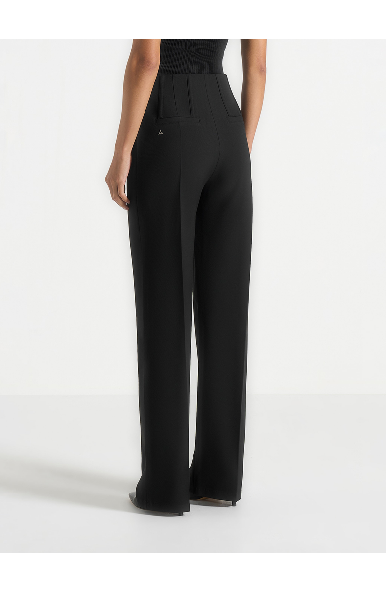 Manière De Voir Rafaela Corset Waist Tailored Trousers, Alternate, color, Black