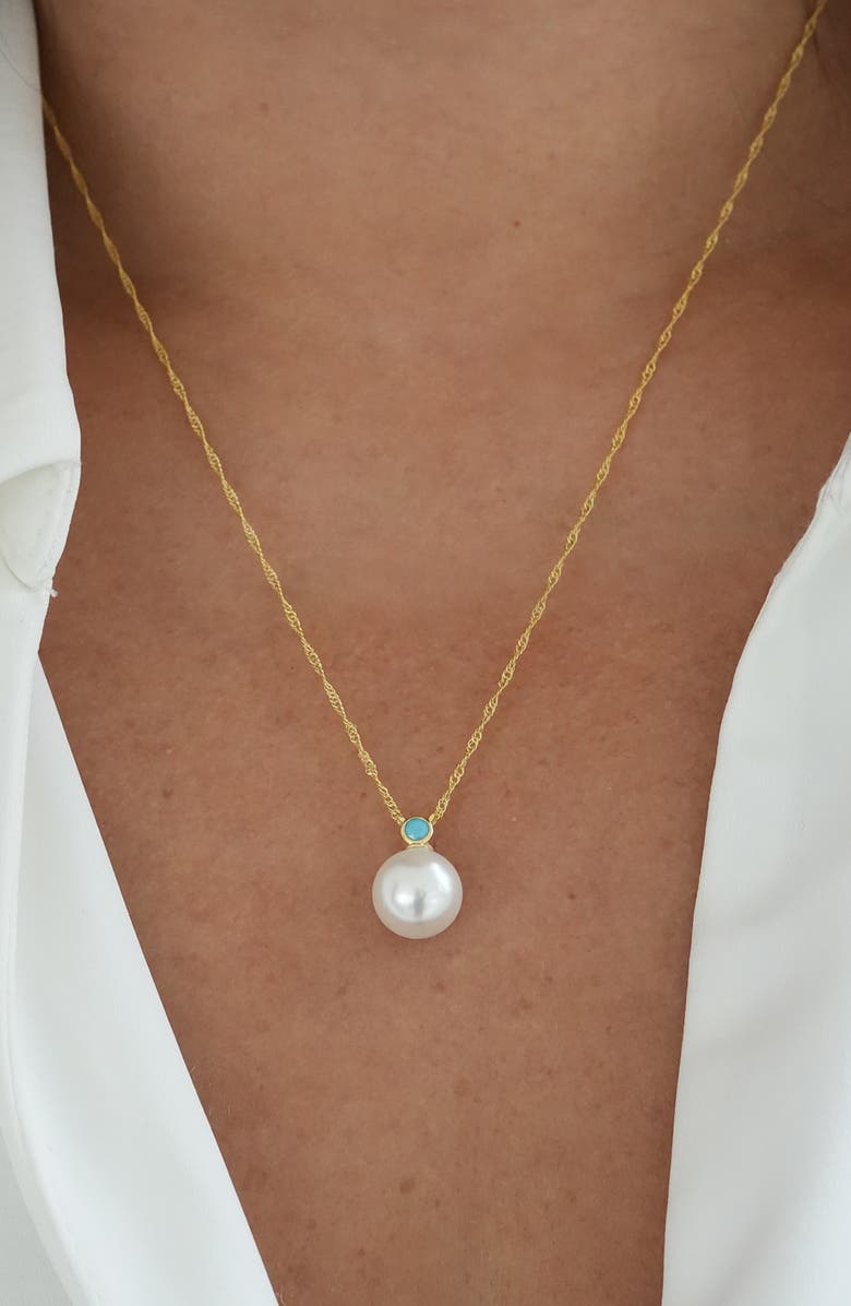 Argento Vivo Sterling Silver Scarlette Faux Pearl Pendant Necklace, Alternate, color, 