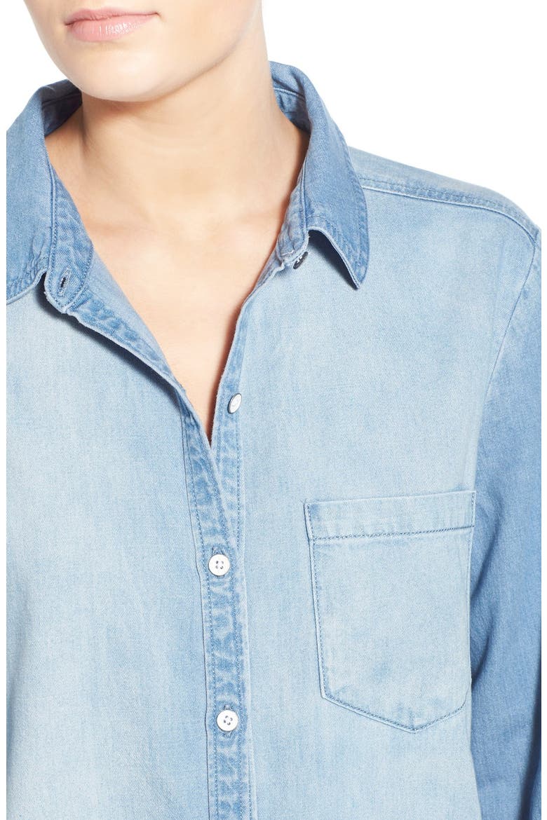 Cotton Chambray Shirt, Alternate, color, BOHO WASH