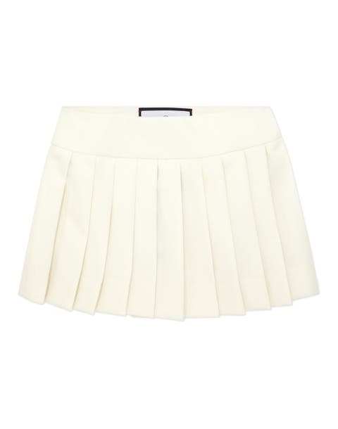Wool Pleated Mini Skirt Girl