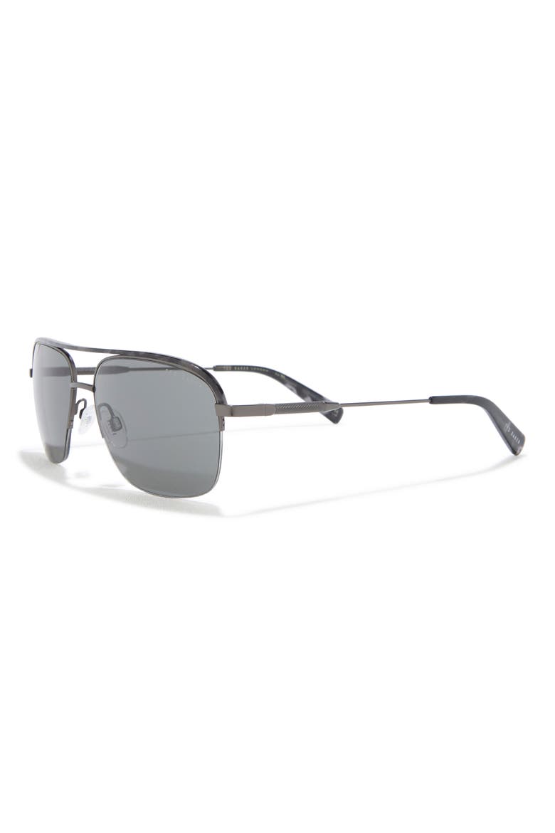 58mm Polarized Navigator Sunglasses, Alternate, color, DARK GUNMETAL