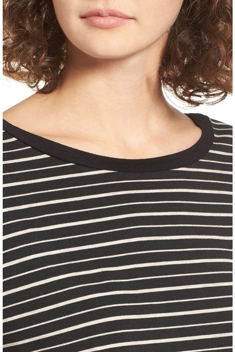 Stripe Tee, Alternate, color, BLACK/ OATMEAL