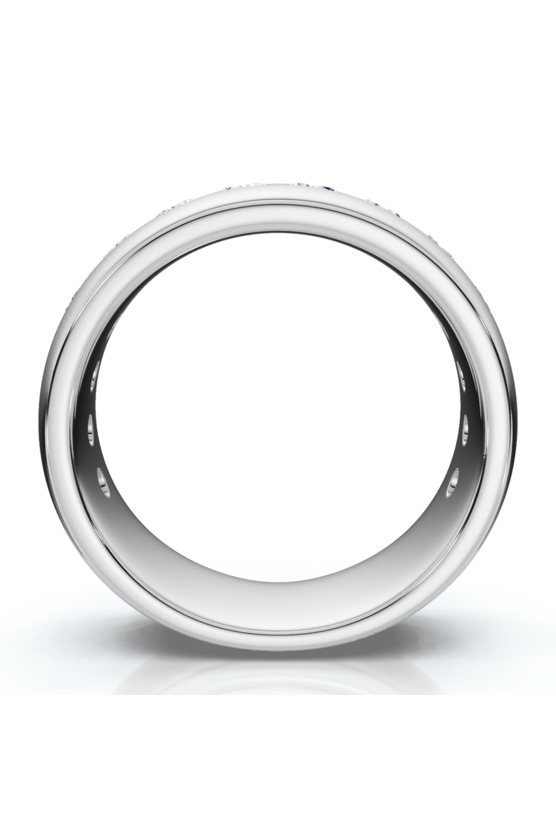 1 1/2Ct Men's Diamond Wedding Anniversary Ring 10k Gold Channel Set Lab Grown, Alternate, color, 10k White Gold
