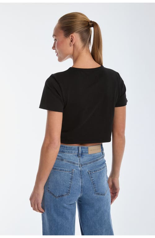 Shop Noli Yoga The Noli Shop Diana Bow T-shirt In Black