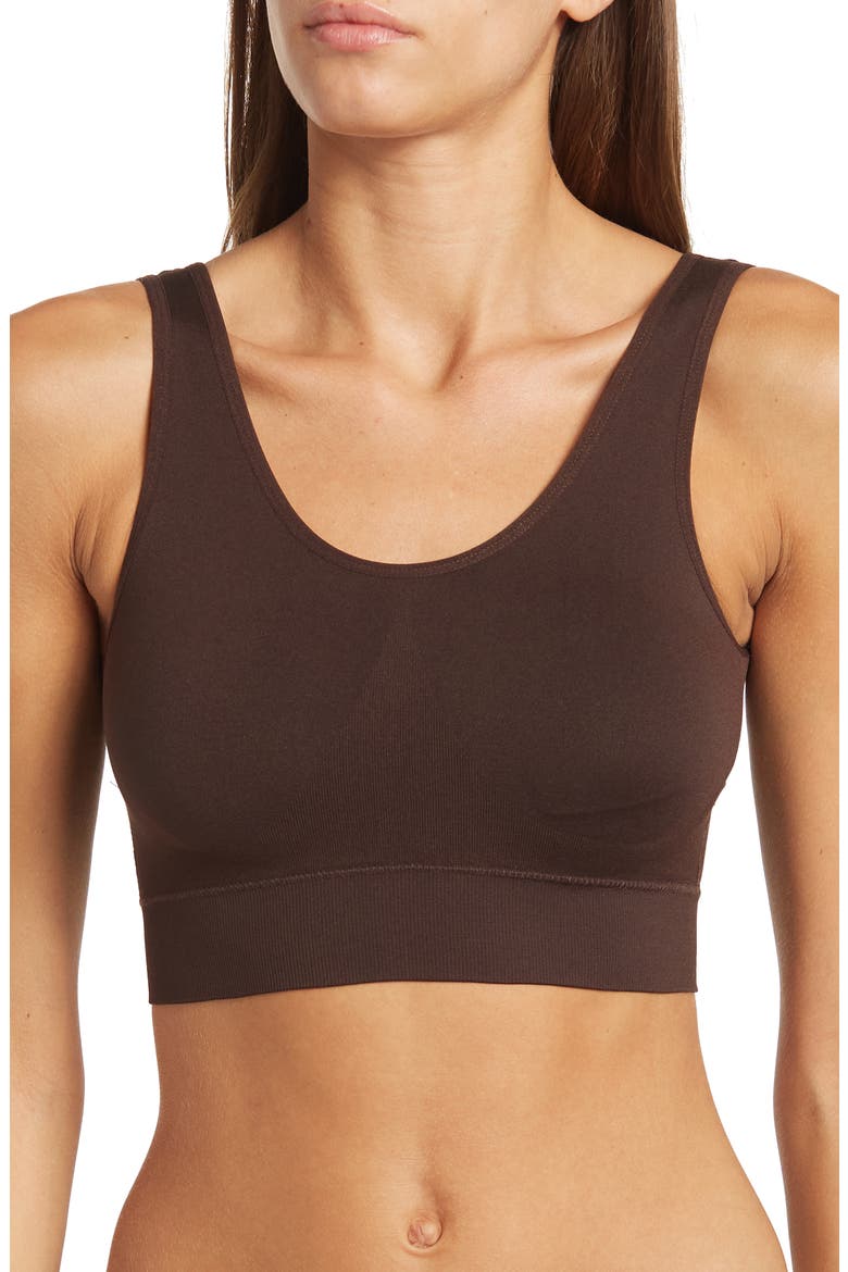 Easy Seamless Tank Bralette, Main, color, BROWN COFFEE