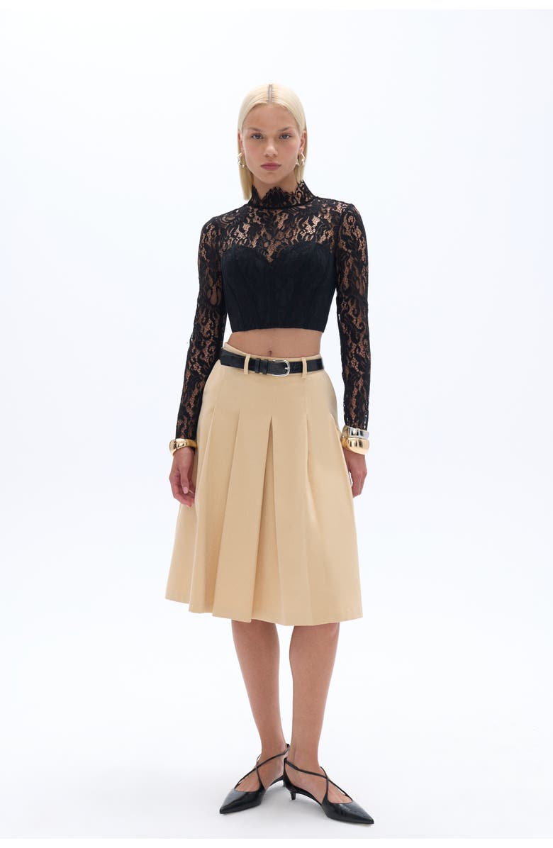 Nocturne Corset-Look Lace Blouse, Alternate, color, 