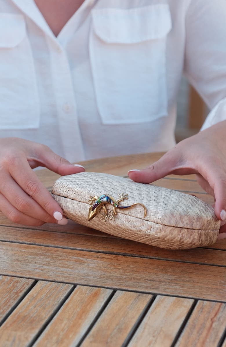 LIKHA Houndstooth Octagon Clutch, Alternate, color, Dusty Rose
