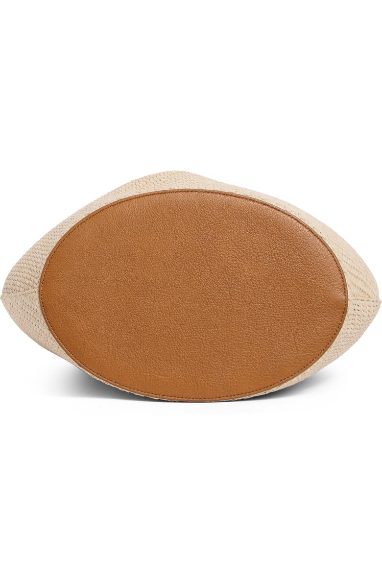 LIFFNER Large Belted Raffia Bucket Bag, Alternate, color, Beige