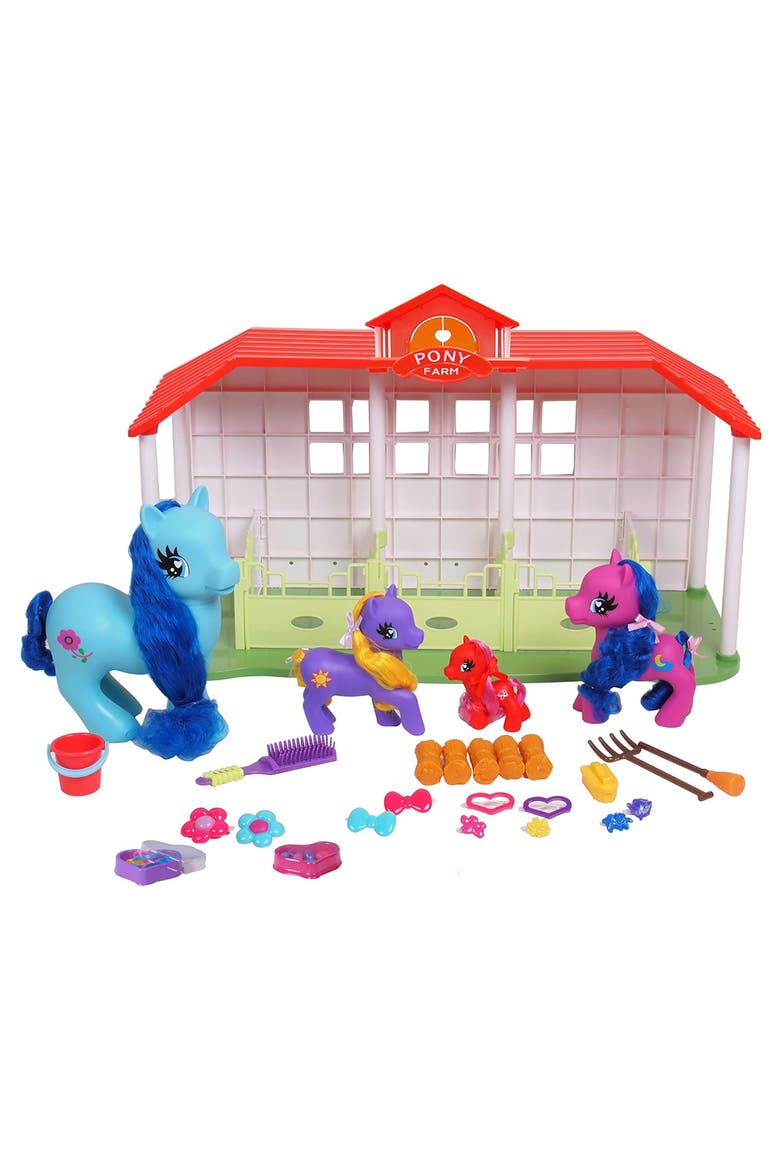 45 Piece Mega Horse Ranch Set Toy, Main, color, Multicolored