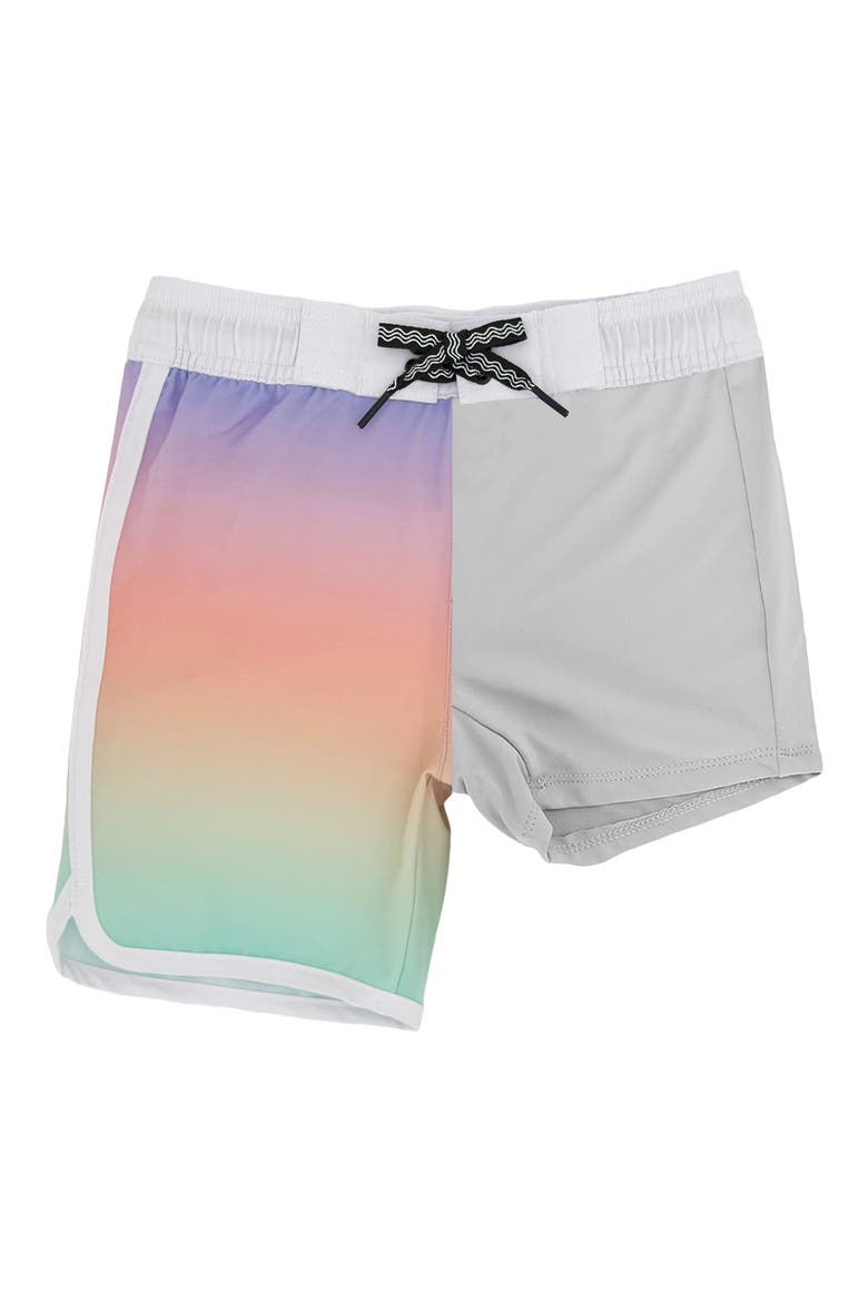 Kids' Scallop Board Shorts, Alternate, color, MULTI
