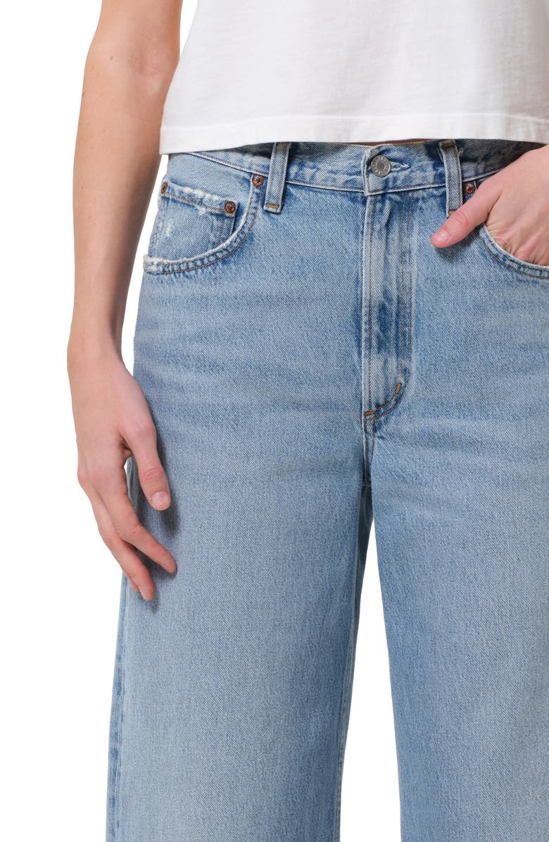 AGOLDE Low Curve Frayed Jeans, Alternate, color, Force