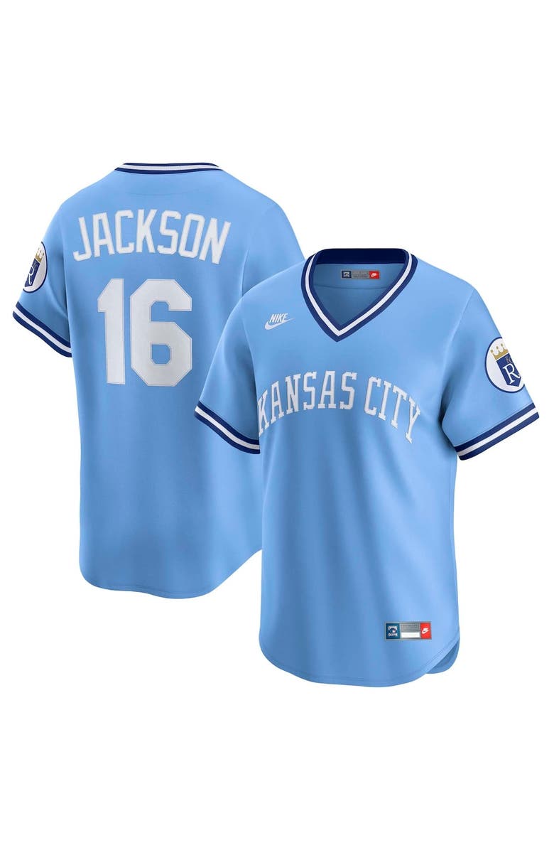 Nike Men's Nike Bo Jackson Light Blue Kansas City Royals Throwback Cooperstown Collection Limited Jersey, Main, color, Light Blue