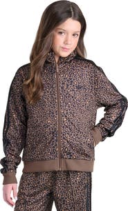 adidas Kids' Firebird Leopard Print Track Jacket