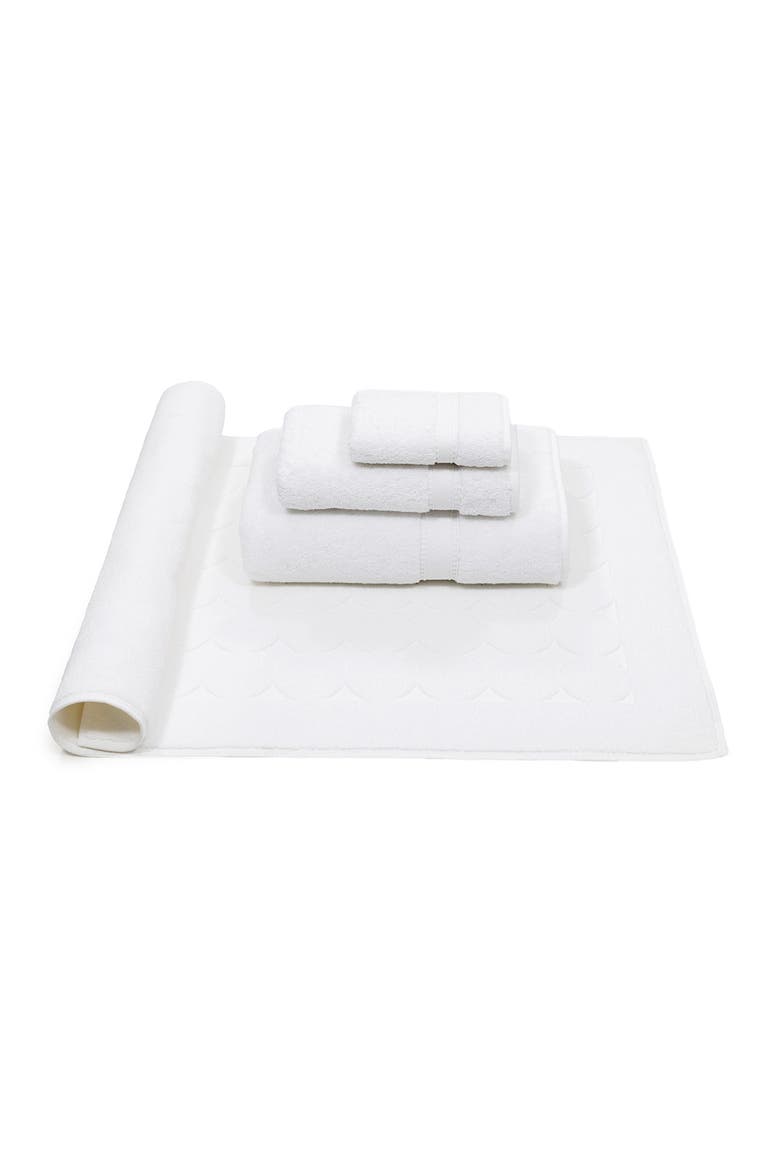 Sinemis Terry 4-Piece Towel Set - White, Main, color, WHITE