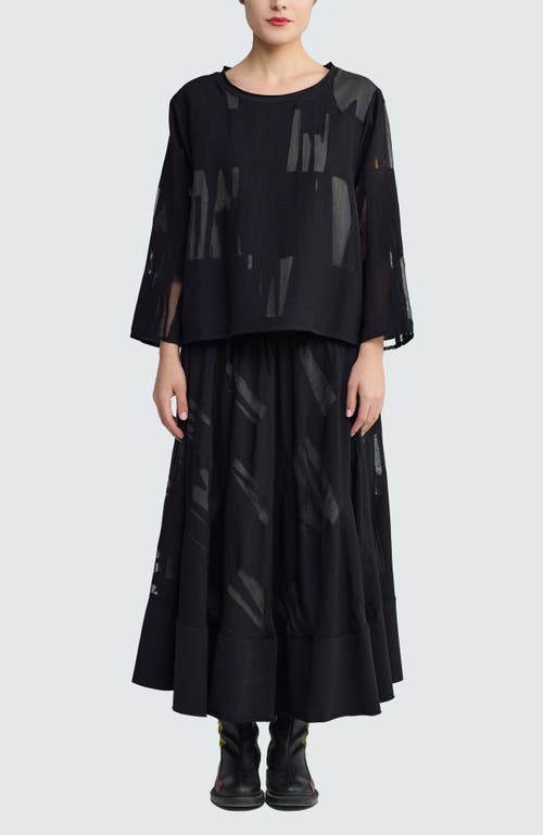 Luukaa Calinda Jacquard Maxi Skirt In Black