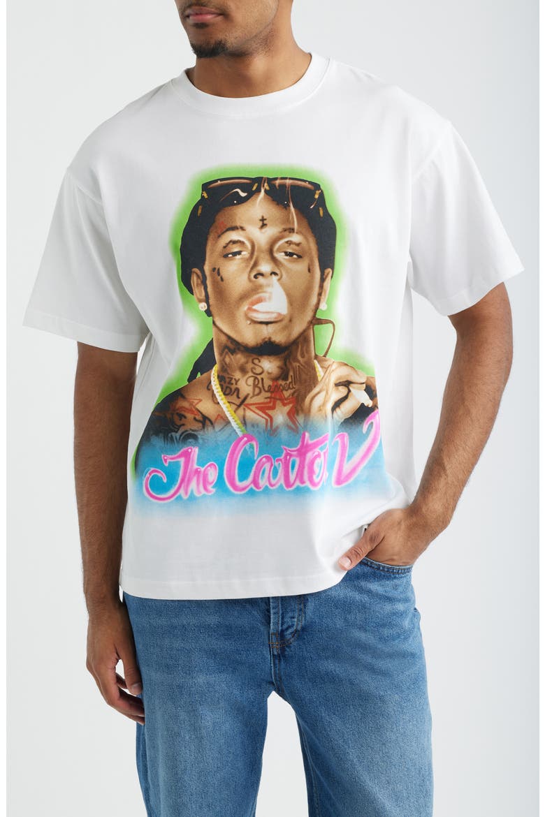 Oversize Lil Wayne The Carter V Graphic T-Shirt, Main, color, WHITE