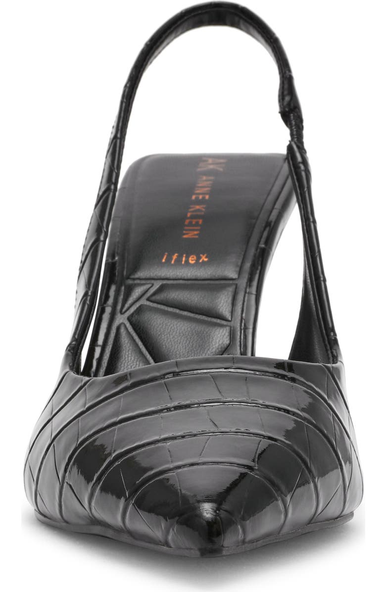 Anne Klein Indianna Slingback Pump, Alternate, color, Black Croc