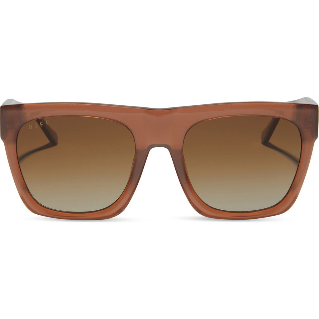Diff Easton 55mm Gradient Square Sunglasses In Brown