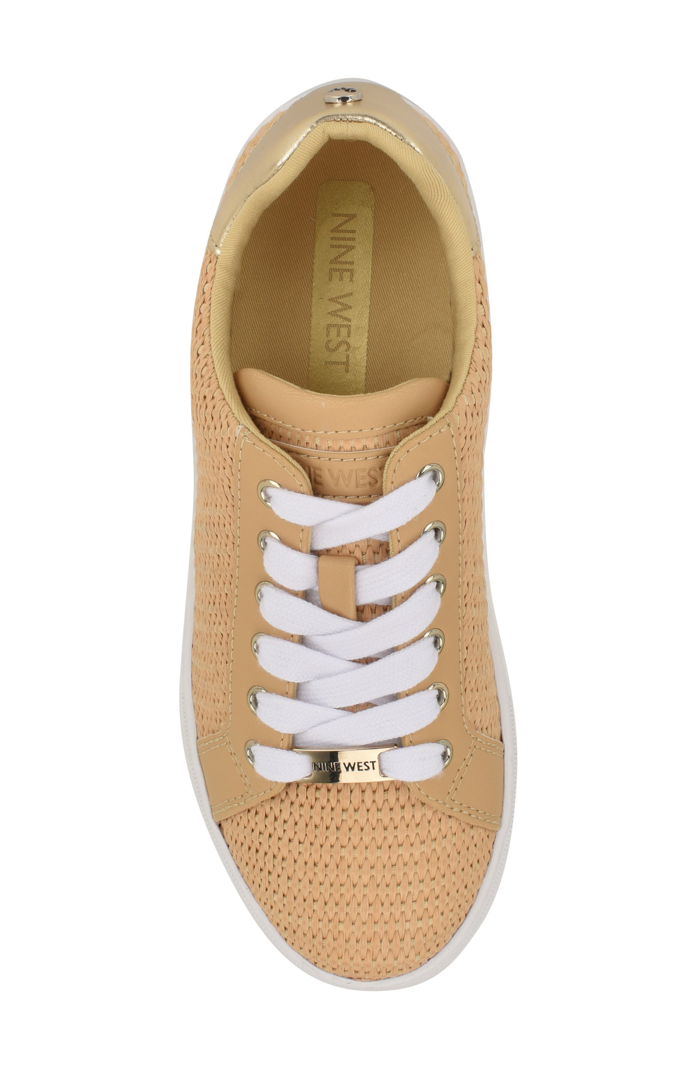 Nine West Gatsby Woven Platform Sneaker, Alternate, color, Light Natural