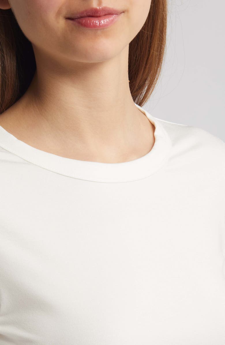 BOSS Efitala Long Sleeve Crewneck T-Shirt, Alternate, color, Soft Cream