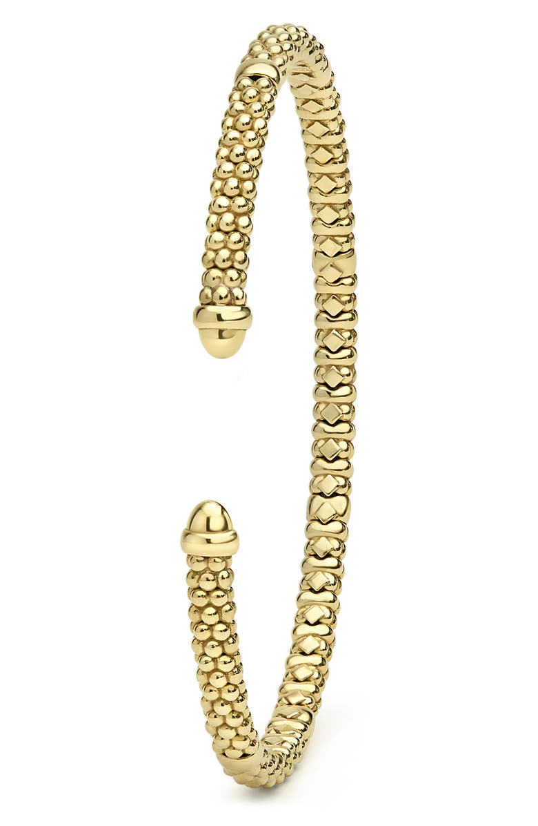 LAGOS Signature Caviar Mini Versa Torque Bracelet, Alternate, color, Gold