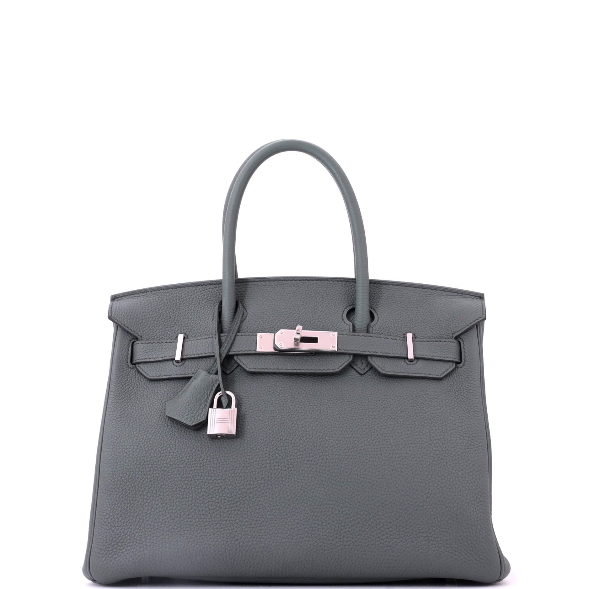 Birkin Handbag Green Togo with Palladium Hardware 30, Main, color, Green