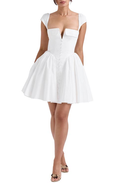 Florence Stretch Cotton Blend Cocktail Minidress