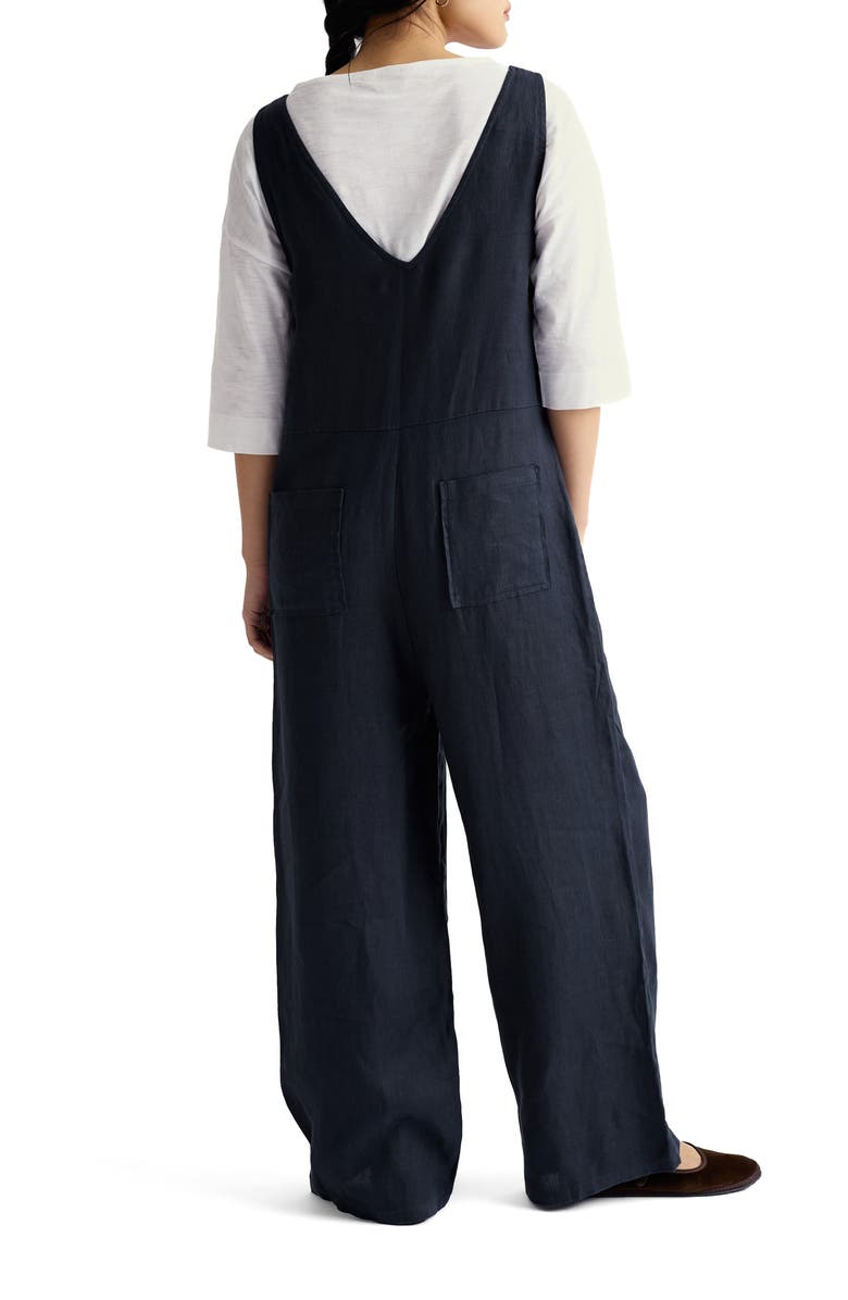 Seasalt Cornwall Salt Air Wide Leg Linen Jumpsuit, Alternate, color, 